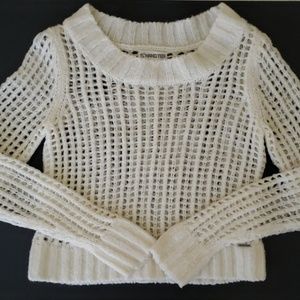 Hang Ten Crochet Ivory Sweater Small